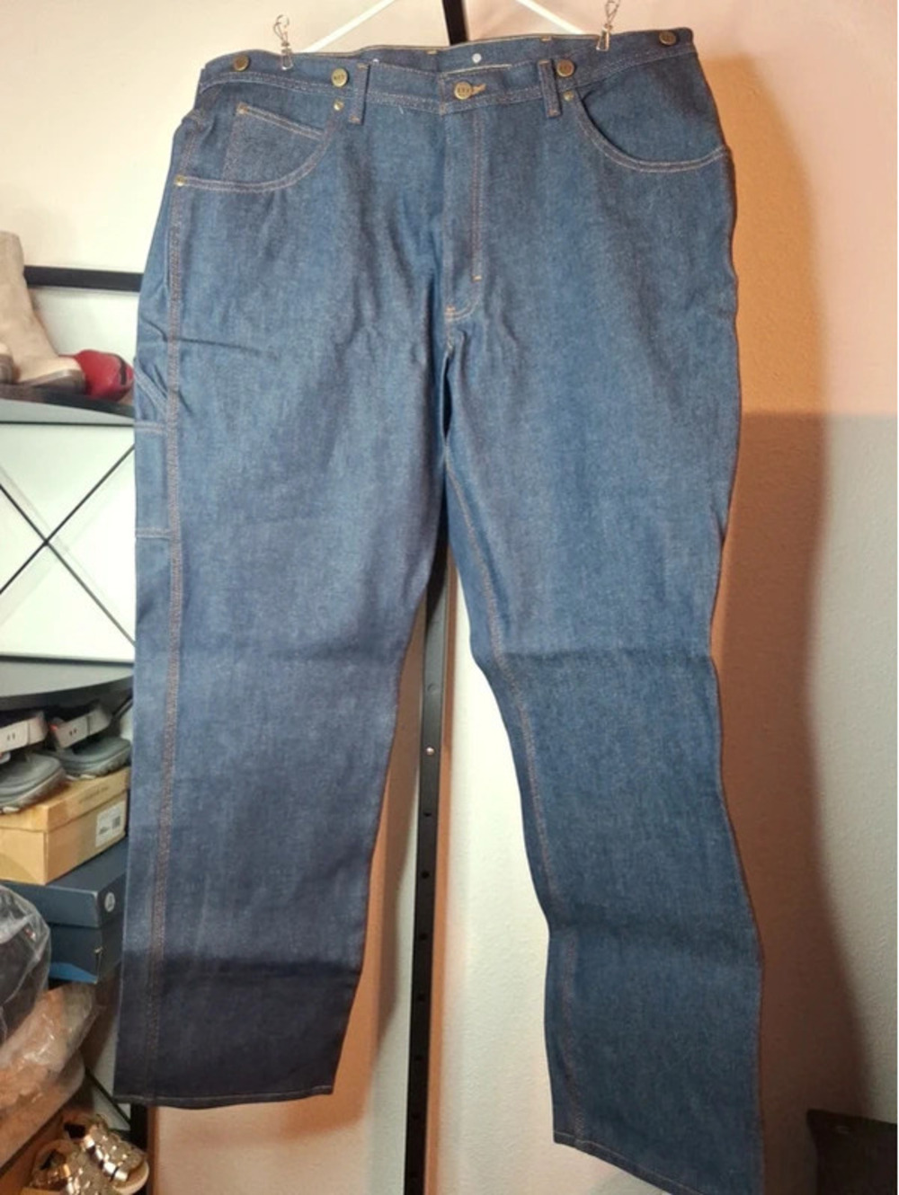 KEY Heavy-duty Men's Denim Logger Dungarees Pants NWT size 40x32